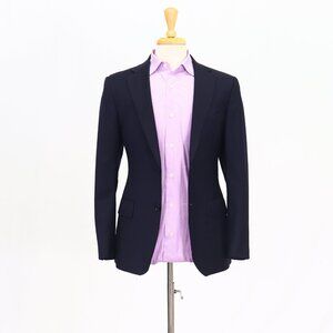 SARAR 38R Navy Blazer Sport Coat Jacket 2-Button Solid T484
